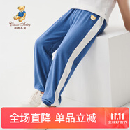 Classic Teddy童裝兒童褲子男童防蚊褲寶寶夏季輕薄長褲中小童運(yùn)動褲新款 牛仔藍(lán)1 140