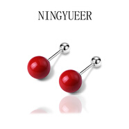 寧玥兒轉(zhuǎn)運(yùn)朱砂耳釘女小巧精致本命年耳環(huán)高級(jí)感簡(jiǎn)約耳飾送老婆生日禮物 朱砂耳釘-一對(duì)G087