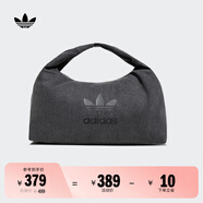 adidas「云朵包」牛仔風大容量運動挎包女子阿迪達斯官方三葉草 黑色 NS