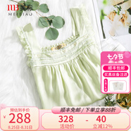美標(biāo)商場(chǎng)同款禮物性感真絲睡裙女夏100%桑蠶絲吊帶睡衣絲綢無(wú)袖連衣裙 淡綠 XL (170)