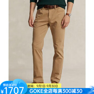 拉夫勞倫（POLO RALPH LAUREN）男士Varick修身直筒牛津斜紋棉布褲舒適棉質(zhì)長褲通勤褲15885845 Montana Khaki 42 x32