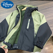 迪士尼（Disney）海洋家特價(jià)童裝 男女童秋冬季兩件套兒童三合一加厚沖鋒衣中大童 薄款-軍綠搖粒絨 170 (建議身高160cm)