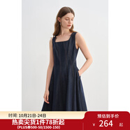 獨束大碼女裝【線雕裙】牛仔連衣裙夏季萊賽爾天絲透氣顯瘦背心裙 牛仔藍-無袖短款 XL （尺碼：3）