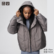 優(yōu)衣庫合作款/女裝男裝PUFFTECH空氣棉服連帽外套480064 36 褐色 XS