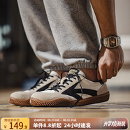馬登工裝復(fù)古運動鞋透氣休閑箭頭德訓(xùn)鞋男美式潮流阿甘板鞋百搭小白鞋 米白 【小眾不撞款/鞋子男夏季】 41 (255mm) 男碼-偏大一碼