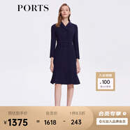 PORTS寶姿女裝收腰氣質(zhì)連衣裙ALL9D001JWP048 丈青 XS (2)