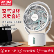 愛家樂電風(fēng)扇臺式便攜式桌面家用風(fēng)扇高顏值空氣循環(huán)扇小型充電電風(fēng)扇 白色FS202