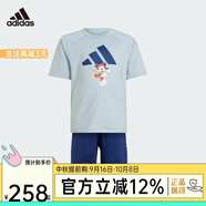阿迪達斯 （adidas）DISNEY MICKEY MOUSE T-SHIRT SET 涼爽運動休閑短袖套裝JF3621 JF3621 104 cm
