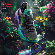 李寧（LI-NING）籃球鞋利刃男鞋新款耐磨減震專(zhuān)業(yè)實(shí)戰(zhàn)籃球比賽運(yùn)動(dòng)鞋男銅綠色/礦紫色/黑色-6 桀驁42
