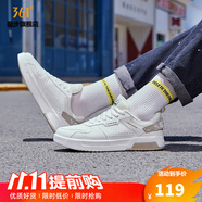 361°361極光男鞋運動(dòng)鞋新款鞋子休閑鞋百搭滑板鞋通勤厚底小白鞋低幫 羽毛白/淺骨色 【經(jīng)典小白鞋】 42