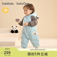 巴拉巴拉balaOne童裝兒童羽絨服連體衣2025冬裝哈衣爬服萌趣208425120204