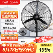 長城（CHANGCHENG）工業(yè)風(fēng)扇電風(fēng)扇工廠車間大風(fēng)力落地扇強(qiáng)力超大工業(yè)扇商用牛角扇大功率交流定頻工業(yè)電風(fēng)扇FL-65