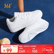 361°運(yùn)動(dòng)女鞋秋冬季學(xué)生復(fù)古厚底增高小白休閑板鞋子女682116601F-7