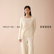 ERDOS×swaying聯(lián)名系列 V領(lǐng)系帶女士拉絨開(kāi)衫 白 L 170/88A