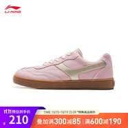 李寧云川1丨板鞋女子2025時(shí)尚撞色經(jīng)典低幫休閑運(yùn)動鞋AGCV100 薄紗粉-3 37