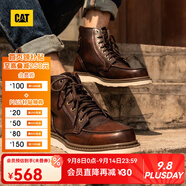 CAT卡特馬丁靴工裝靴男鞋經(jīng)典款BRAVADO輕戶(hù)外復古時(shí)尚牛皮機車(chē)靴 深棕P712950 40