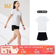 361°跑步運動套裝女士夏季衣服新款速干短袖短褲兩件套662524001H-1