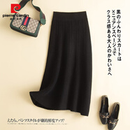 皮爾卡丹（pierre cardin）2025新款女裝半身裙子秋裝媽媽剪標小個(gè)子尾貨長(cháng)裙秋冬季專(zhuān)柜 黑色 S