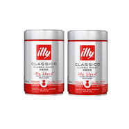 意利（illy）意大利原裝進(jìn)口中度烘焙中度研磨過(guò)濾咖啡粉250g*2罐適用摩卡壺