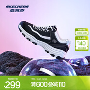 斯凱奇（Skechers）奧利奧經(jīng)典黑白熊貓鞋輕便運動老爹鞋女休閑鞋 男款-黑色/白色/BKW 40