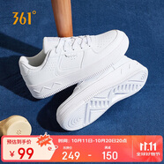 361°運動女鞋秋冬季學(xué)生復(fù)古厚底增高小白休閑板鞋子女682116601F-7