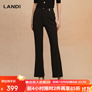 藍地（LANDI）赫本風優(yōu)雅通勤西裝外套西服一粒扣修身OL女2025春新品 石墨黑褲子 M