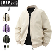 JEEP SPIRIT日本進(jìn)口2025新款春秋季美式飛行員夾克男款薄款潮牌寬松外套棒球 卡其色 XL