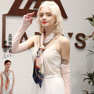 達(dá)芬奇密碼絲巾女士圍巾禮盒披肩送長(zhǎng)輩媽媽生日禮物 時(shí)尚愛碼 深藍(lán)