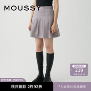moussy【新復(fù)古回潮】 美式復(fù)古機(jī)車風(fēng)百褶裙半身裙女028GAZ30-6070 160灰色 M 00002