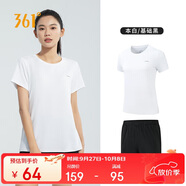 361°跑步運動套裝女士夏季衣服新款休閑短袖短褲兩件套662414001H-1