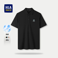海瀾之家POLO衫男夏季涼感舒適翻領(lǐng)T短袖t恤衫男休閑百搭polo衫男 黑色45 涼感抗菌防螨 S 165/84A