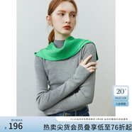 范思藍(lán)恩22FS4132半高領(lǐng)打底衫女秋冬修身內(nèi)搭疊穿長(zhǎng)袖針織衫上衣 高級(jí)灰 L