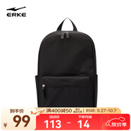 鴻星爾克背包簡(jiǎn)約實(shí)用雙肩包休閑百搭個(gè)性日常背包旅行包學(xué)生書(shū)包 正黑 通用維尺碼
