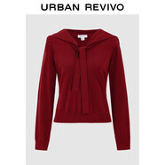 UR【HOT】2025秋季新款女裝流動(dòng)哲學(xué)飄帶短款針織衫UYL950196