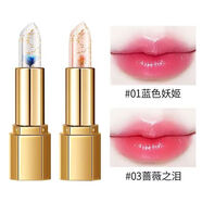 溫變潤唇膏防水不沾杯不掉色保濕鮮果凍透明口紅滋潤鮮花持久 01#藍色妖姬+03#薔薇之淚