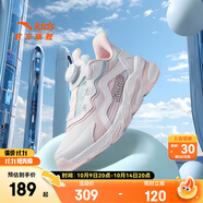 安踏兒童運動鞋男女童跑步鞋秋季網(wǎng)面透氣旋鈕扣犟彈科技學(xué)生赤焰跑鞋 【女密網(wǎng)】白/珍珠粉/藍5523J-3 36 腳長約23cm
