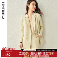 尚都比拉面試小西裝女外套2025春裝新款職業(yè)裝套氣質(zhì)簡約風(fēng)休閑通勤小西服 治愈黃西裝外套 M