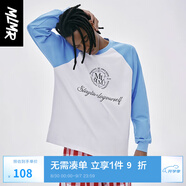 MLMR MY LIFE MY RULES潮流時(shí)尚寬松撞色簡(jiǎn)約高級字母上衣內搭M23302002 雪白色 M 175