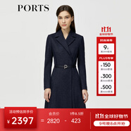 PORTS寶姿秋冬新品女裝長(cháng)袖中長(cháng)連衣裙ALM9N013LCF030 丈青-3 XS (2)