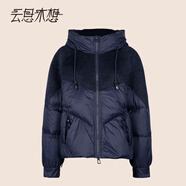 云思木想國風(fēng)2025冬季新款綿羊毛保暖白鴨絨短款羽絨服女13897 藏青色 L