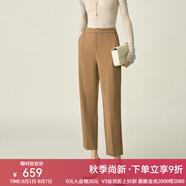顏域（YANYEE）顏域通勤簡約哈倫褲女2025新款冬季氣質(zhì)百搭直筒褲休閑褲九分褲子 駝色1 L/40