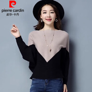 皮爾卡丹2025春秋季新款韓版寬松毛衣短款長(zhǎng)袖套頭蝙蝠袖針織打底衫女裝潮 桐鄉(xiāng)濮院清河大朗-灰色 M