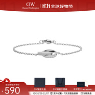 丹尼爾惠靈頓（DanielWellington）DW項鏈 女款小雙環(huán)簡約輕奢小眾設(shè)計鎖骨鏈 生日禮物送女友 銀色手鏈款185mm-DW00400165