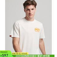 superdry極度干燥男士T恤圓領(lǐng)短袖柔軟透氣 CREAM L