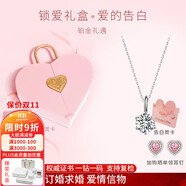 MoLi18K金人工培育鉆石項(xiàng)鏈女一克拉50分六爪鎖骨鏈鉑金人造合成吊墜 鉑金吊墜+銀鏈 培育鉆DVVS/IGI證 50分