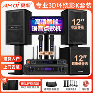 夏新家庭ktv音響套裝點(diǎn)歌機(jī)卡拉ok點(diǎn)唱一體機(jī)家用家庭影院K歌會(huì)議室設(shè)備全套電視客廳音箱專業(yè)唱歌組合 專業(yè)豎箱十二寸環(huán)繞立式7件套+重低音炮