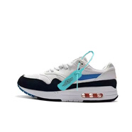 純原AJ Air Max1復古增高軟底男女氣墊跑步鞋學(xué)生情侶運動(dòng)休閑鞋 max黑白藍 41