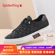 蜘蛛王板鞋男春季2025新款百搭厚底低幫布鞋休閑男鞋輕便運動潮鞋880269 黑色 38 (240mm)