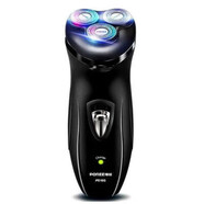 POREE飛科三頭電動(dòng)剃須刀PS196 192 190便攜式3d浮動(dòng)小型刮胡刀鬢角器 PS190標配 刀頭可水洗慢充禮物 博銳PS195標配 刀頭可水洗慢充