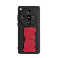 ABC適用oppofindx8手機殼新款Findx7ultra高檔真皮保護套x8pro男女高級感x8鏡頭全包防摔x6pro奢華腕 黑+紅 OPPOFindX8Ultra